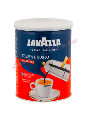 Кофе Lavazza молотый Crema e Gusto 250 гр ж.б.